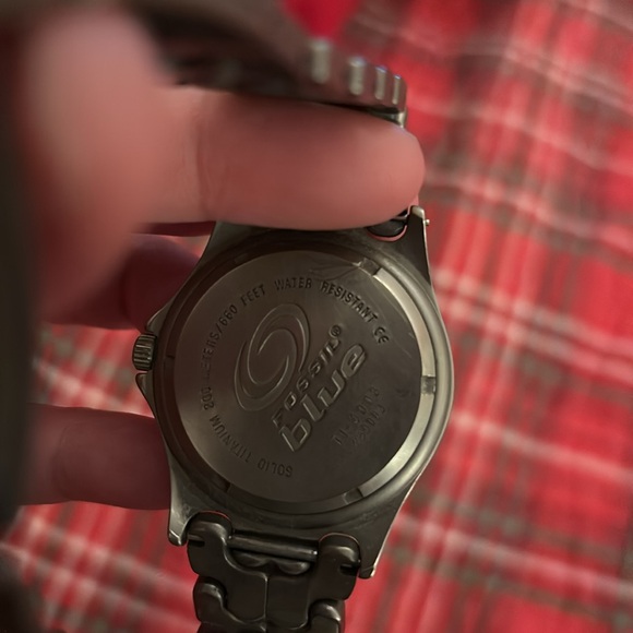 Men's Titanium Watch with Blue Face - Picture 3 of 4